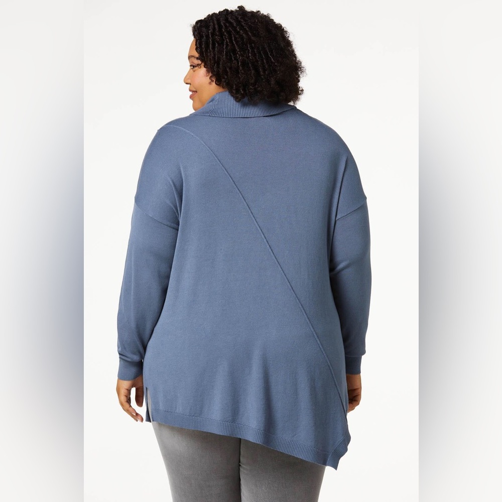 Cato PLUS SIZE COWL TUNIC SWEATER CHINA BLUE VARIOUS SIZES AVAILABLE - Picture 4 of 4